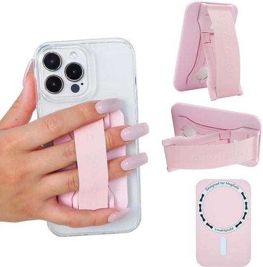 LoveHandle PRO MagSafe Compatible Magnetic Phone Grip w/Kickstand by LOVEHANDLE