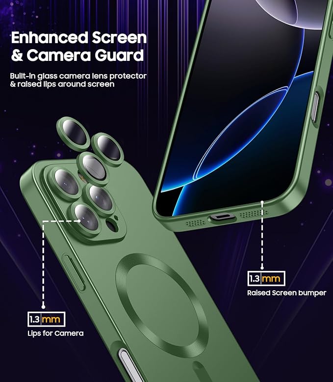 Magnetic for iPhone 16 Pro Max Case Slim Soft Silicone Bumper Shockproof - Image 4