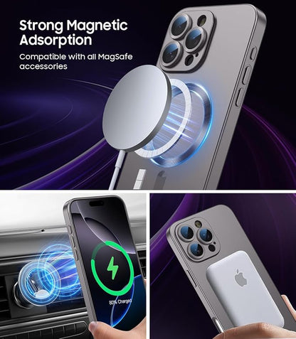 Magnetic for iPhone 16 Pro Max Case Slim Soft Silicone Bumper Shockproof - Image 3
