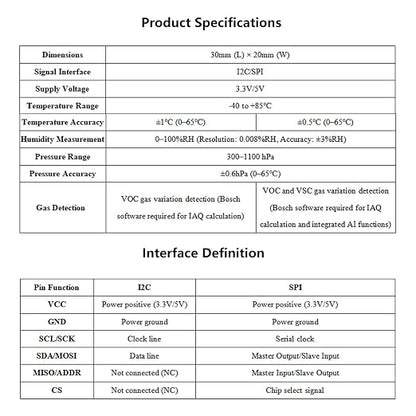 BME688 Environmental Sensor, AI-Enhanced | Monitors Temperature, Pressure & Gas - Image 9