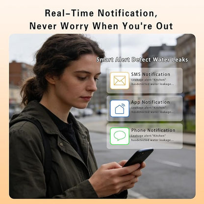 WiFi Water Leak Detectors for Home, Real-Time Mobile Alerts Smart Water Sensor - Image 4