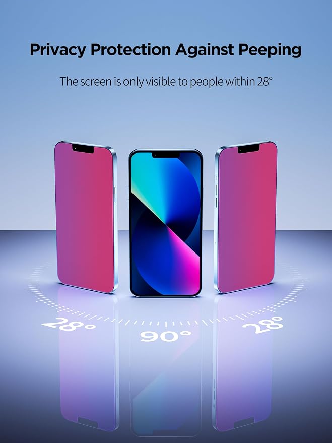 Compatible for iPhone 12/iPhone 12 Pro Privacy Screen Protector Tempered Glass - Image 3