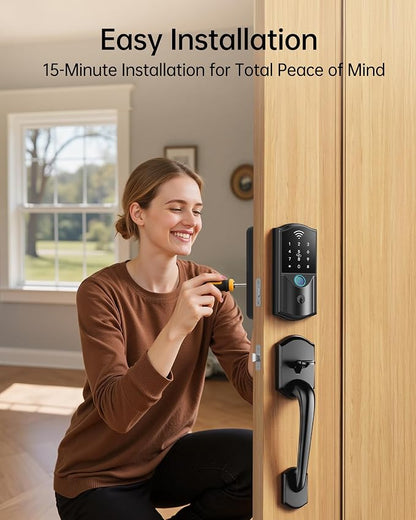 WiFi Smart Lock for Front Door – Firstriver Keyless Entry Electronic Deadbolt - Image 9