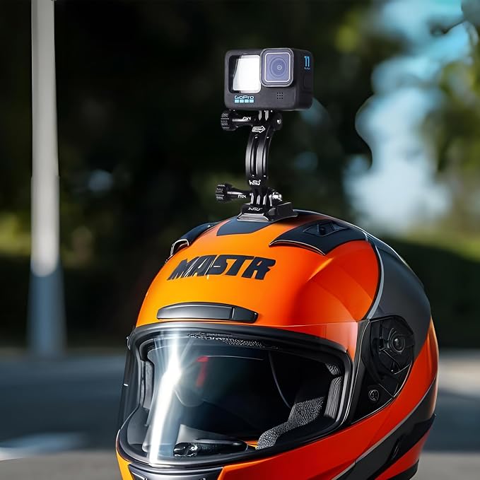 HSU Aluminum Alloy Curved Extension Arm Metal Pole Mount Helmet Stick Extension - Image 5