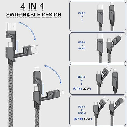 4-in-1 USB C Cable for Lightning Cable - Image 2