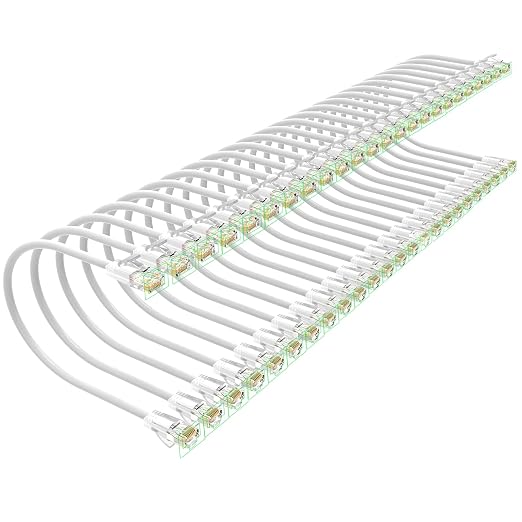 Cat 6 Patch Cables 3 feet, Slim Cat6a Ethernet Patch Cable 10Gbps 550Mhz by Unknown