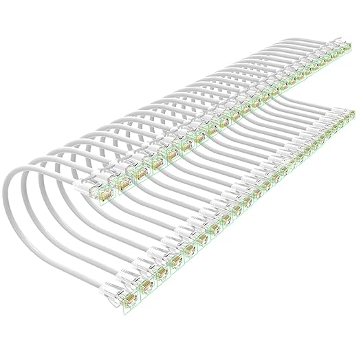 Cat 6 Patch Cables 1 feet, Slim Cat6a Ethernet Patch Cable 10Gbps 550Mhz by Unknown
