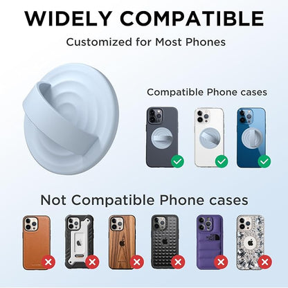 Magnetic Phone Ring Grip Holder, Silicone Finger Loop Grip, Compatible - Image 7