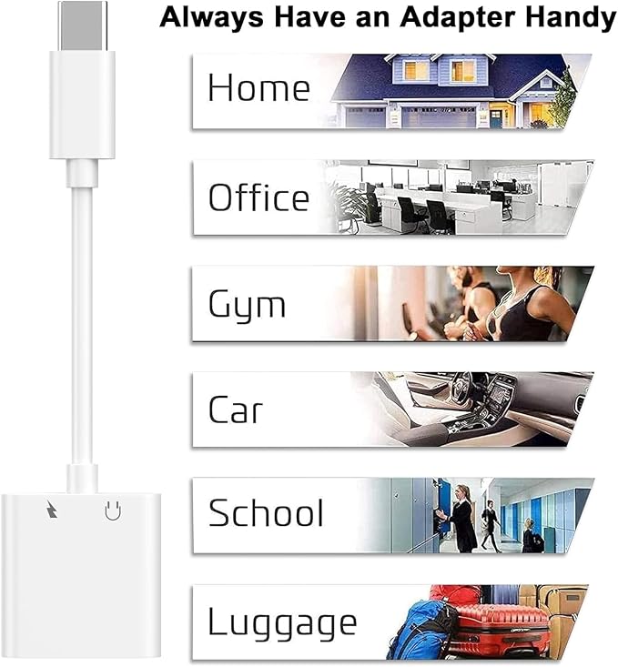 Dual USB C Headphone and Charger Adapter - Image 6