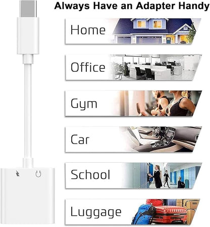 Dual USB C Headphone and Charger Adapter - Image 6