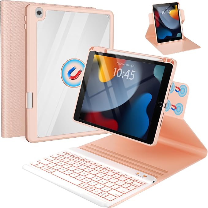 Keyboard Case for iPad 9th/8th/7th Generation-10.2 inch 2021/2020/2019 by BLUTLOTUS