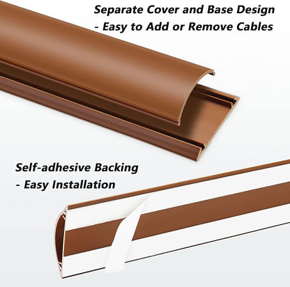 Cord Hider Floor 34in, Large Capacity Floor Cord Cover, Hard PVC Wire Cover - Image 5