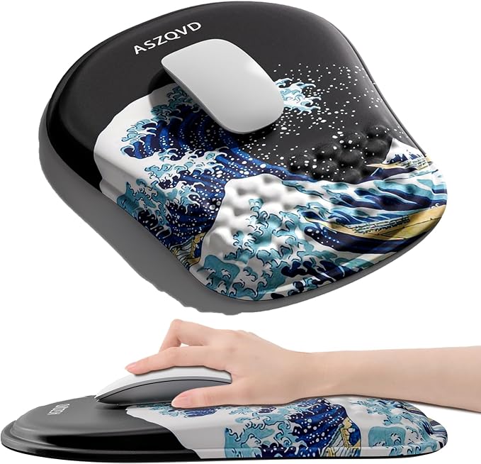 Mouse Pad with Wrist Rest, Ergonomic Mousepads with Wrist Support, Soft Lycra by Unknown