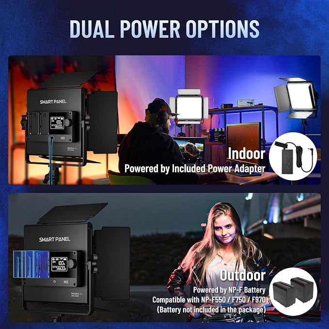 Mettlelite 2 Pack SPL210B Bi Color LED Video Light Kit - Image 5