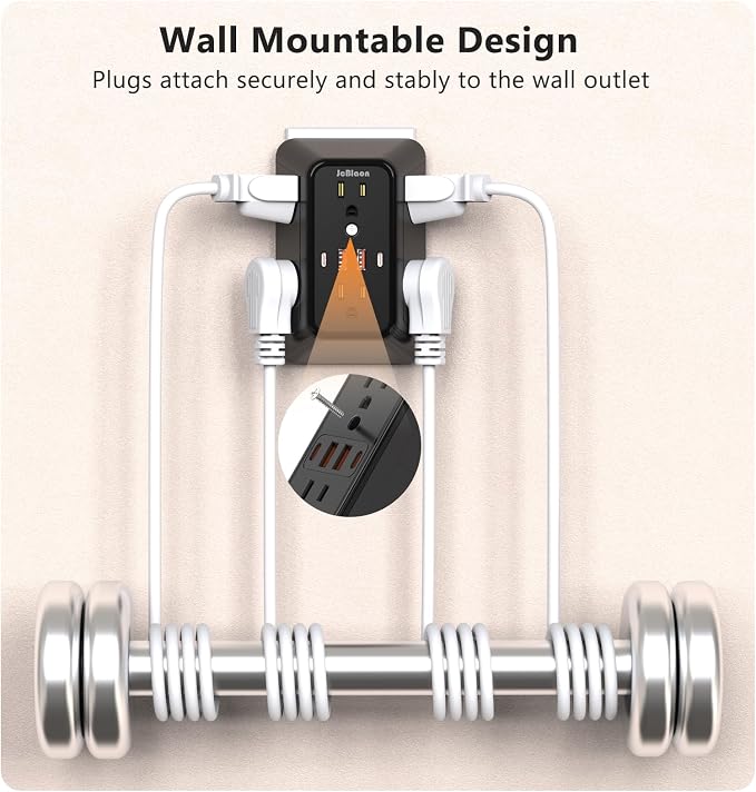 USB Wall Charger Power Strip Surge Protector - Image 3
