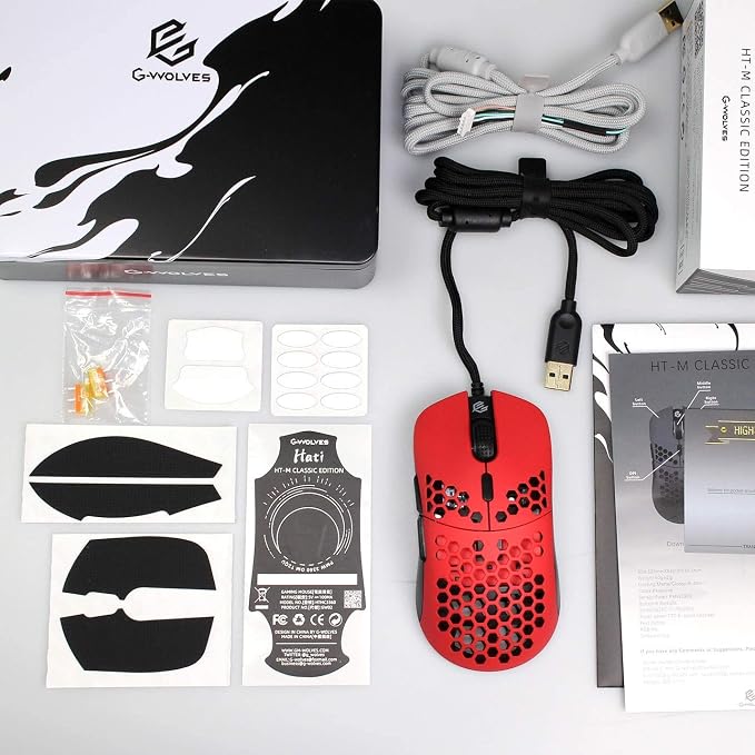 G-Wolves Hati HTM/HT-M Medium 56g Ultra Lightweight Honeycomb Wired Gaming Mouse - Image 2
