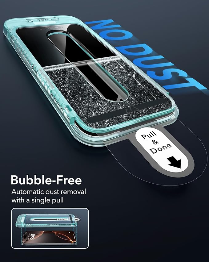 ESR 3 Pack for iPhone 16 Pro Max Screen Protector, Tempered Glass Film - Image 4