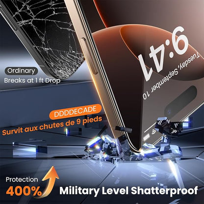 Screen Protector for iPhone 15Plus/16Plus/14Pro Max Military Grade Tempered - Image 3