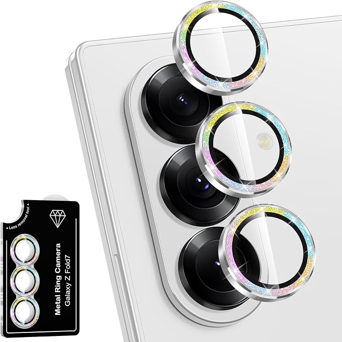 for Samsung Galaxy Z Fold 7 Camera Lens Protector, Individual Metal Ring by Btscase