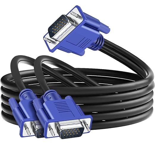 PASOW VGA Splitter Cable 1 Male to 2 Male Dual Monitor Y Adapter 1080P Full HD by PASOW