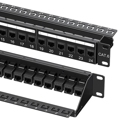 Cable Matters 1U 19-Inch 24-Port 10Gbps Cat6 Ethernet Patch Panel by CableMatters