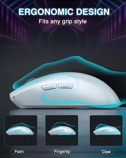 AULA SC580 Wireless Gaming Mouse, Tri-Mode 2.4G/BT5.0/USB-C Gaming Mouse - Image 8