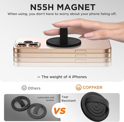 Magnetic Phone Ring Grip Holder, Silicone Finger Loop Grip, Compatible - Image 5