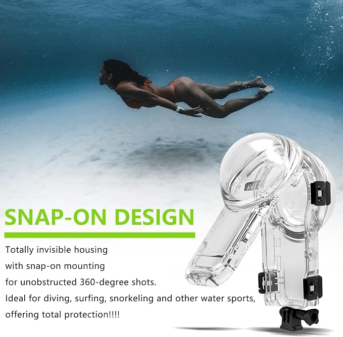 Invisible Dive Housing Case for Insta360 X5, Waterproof Up to 60M/196ft - Image 5