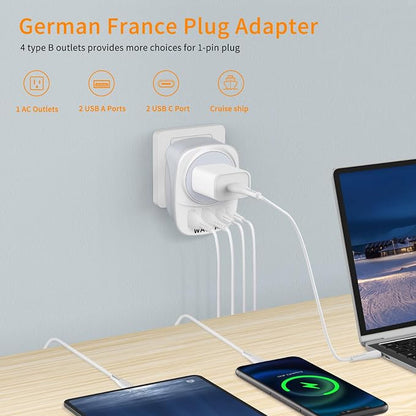 2 Pack Italy Travel Power Adapter, Italy Travel Plug Adapter - Image 2