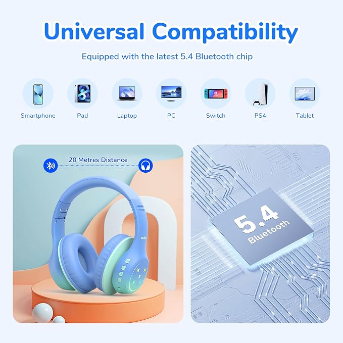 EarFun K4 Kids Bluetooth Headphones, Wireless Headphones - Image 8