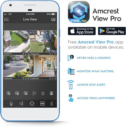 Amcrest 5MP AI Turret IP PoE Camera w/ 49ft Nightvision, Security IP Camera - Image 9