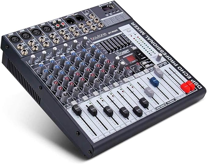 Boytone Dj Mixers 8 Channel Audio Mixer Sound Board by Boytone