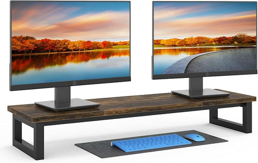 Dual Monitor Stand Riser, 39Inch Large Monitor Stands by YAOHUOO