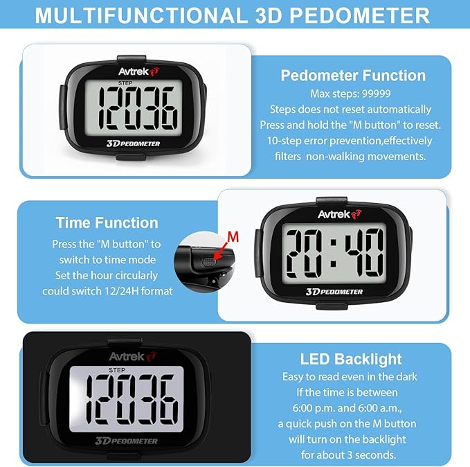 AVTREK 3D Step Counter Clip On - Image 5