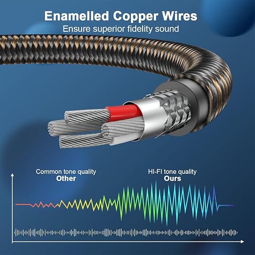 EMK RCA Splitter 2 Male to Female Extension Cable Dual Shielding Gold Plated - Image 5