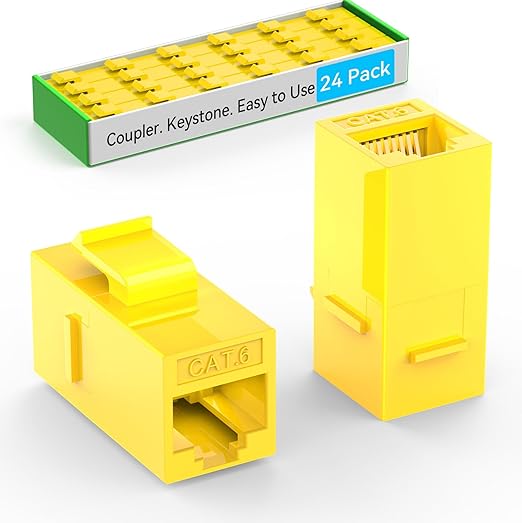 CAT6 RJ45 Keystone Coupler, Cat6 Keystone Jack Female to Female, Cat 6 Inline by Unknown