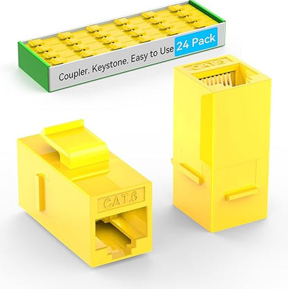 CAT6 RJ45 Keystone Coupler, Cat6 Keystone Jack Female to Female, Cat 6 Inline by Unknown