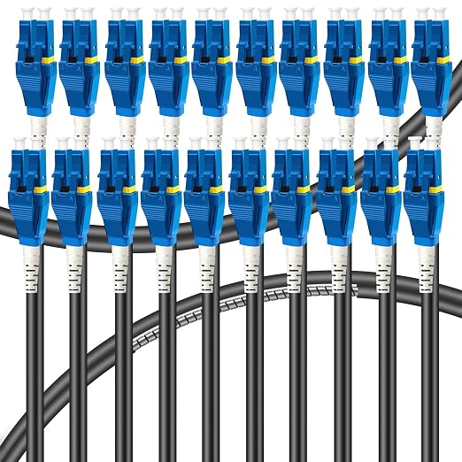 20-Pack - 2m Uniboot LC to LC Armored Fiber Patch Cable, Singlemode 9/125um by Bangun