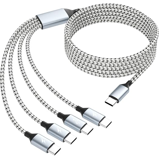 USB C Multi Charging Cable, Dual Type C Cable 1Pack 5FT, USB C Splitter by MPATIBY