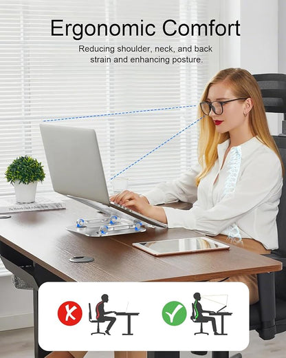 Laptop Stand for Desk Adjustable Computer Stand Foldable Laptop Riser Notebook - Image 2