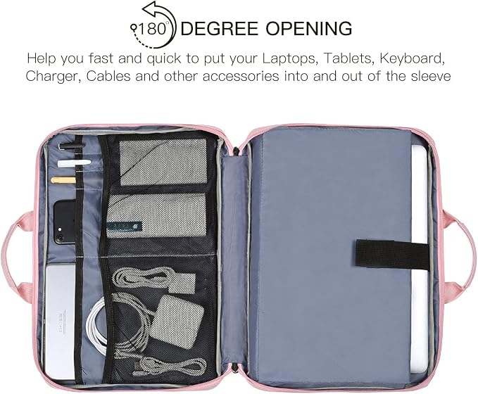 14 15 Inch Laptop Case Women Ladies Bag TSA Laptop Sleeve - Image 2