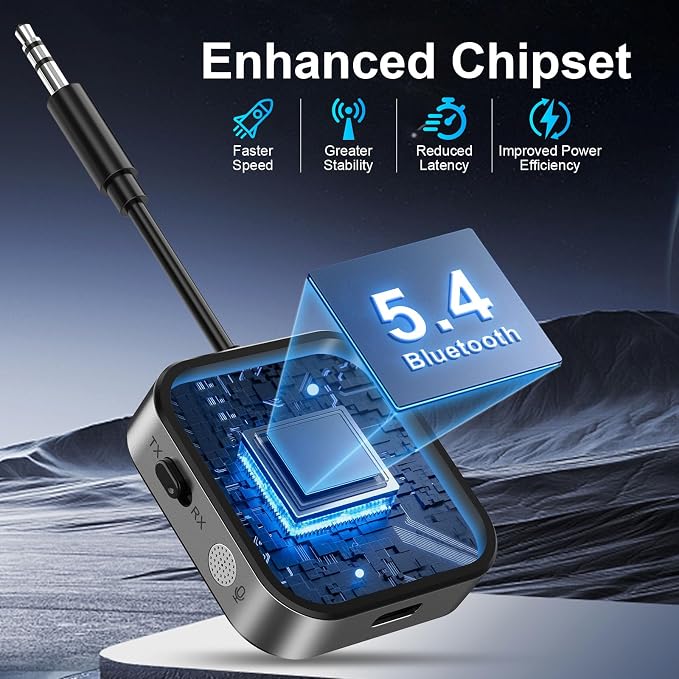 2025 Pro Bluetooth 5.4 Transmitter Receiver, 2-in-1 Wireless Audio Adapter - Image 7