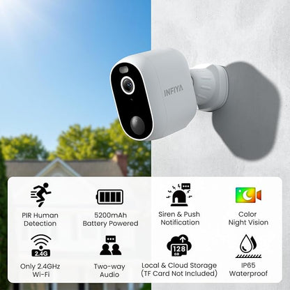 2K 3MP Security Cameras Wireless Outdoor, Battery Powered AI Human Detection - Image 2