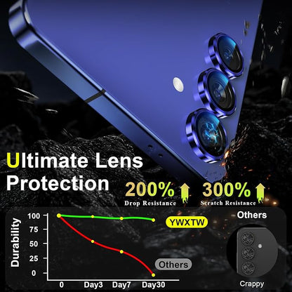 YWXTW Camera Lens Protector for Samsung Galaxy S25+ Plus Accessories 9H - Image 3