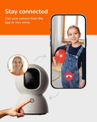 SensForge 2.5K Rechargeable Pan-Tilt Security Camera, 360° Dual-Band WiFi Home - Image 9
