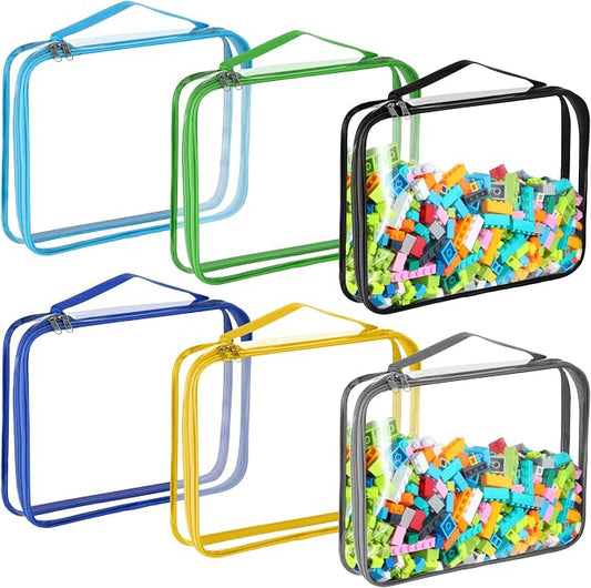 Sanwuta 6 Packs Toy Storage Bags, PVC Organizing Case Bags by Sanwuta