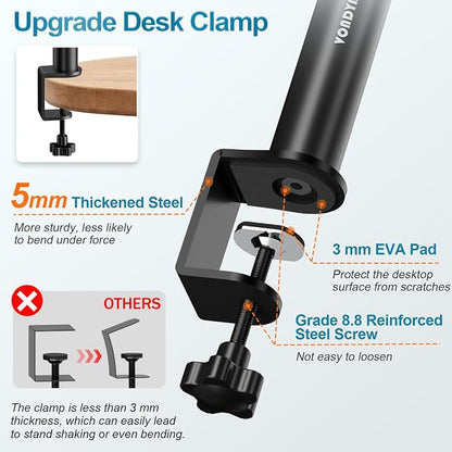 Set of 2 Studio Monitor Stands Desktop Speaker Stands Height Adjustable 12" to - Image 5