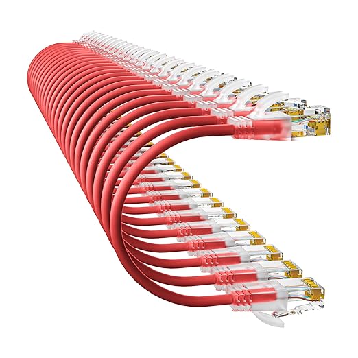 Cat6a Patch Cables 2ft Slim, Cat6 Ethernet Patch Cable Pure Copper, Flexible by 10Gsupxsel