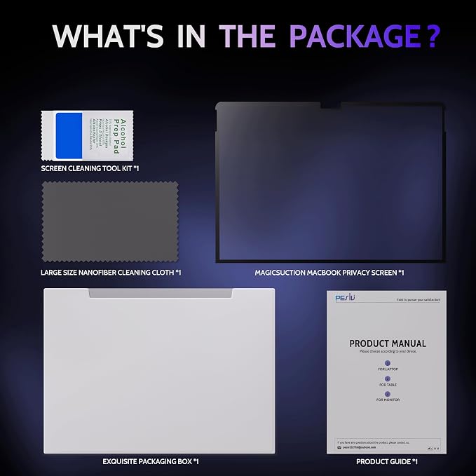Privacy Screen for 10.5 Inch Surface Go 4/3/2/1, MagicSuction™ Removable Anti - Image 8