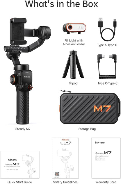 Hohem iSteady M7 Smartphone Gimbal Stabilizer, AI Tracking Sensor - Image 8